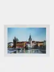 Открытка "Прага", с акварельной иллюстрацией, в крафтовом конверте, 148 х 105 мм