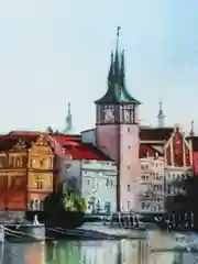 Открытка "Прага", с акварельной иллюстрацией, в крафтовом конверте, 148 х 105 мм