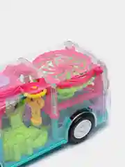 Музыкальный автобус с шестеренками, светящийся