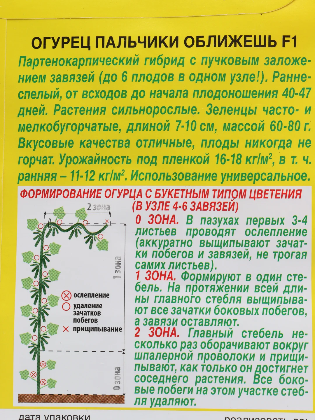 Семена Огурец Пальчики оближешь раннеспелый