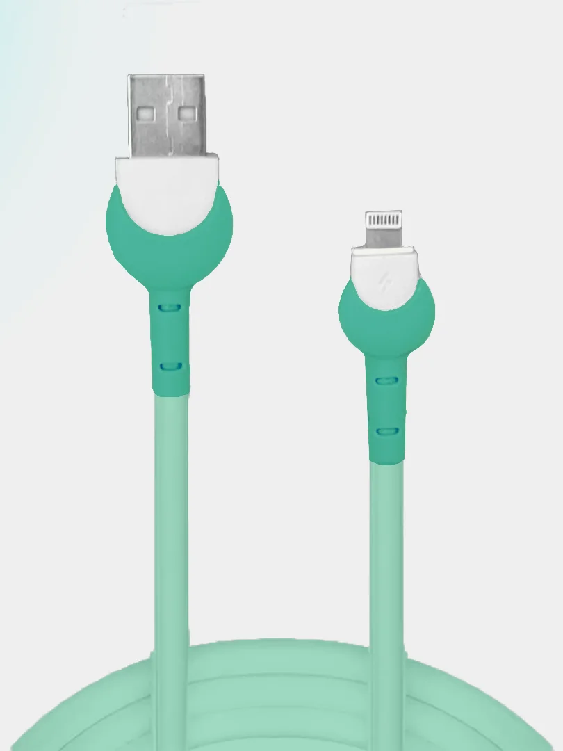 Красный кабель зарядный Lightning для Apple iPhone, 70 см