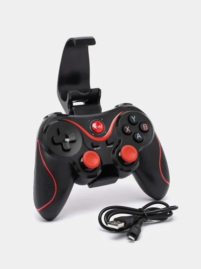 Геймпад джойстик беспроводной Wireless Controller x3, с держателем для телефона