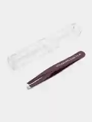 Фиолетовый пинцет скошенный для бровей Staleks Pro Expert 11 type 4, 11/4