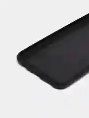 Черный силиконовый чехол накладка для Samsung A02S 2021 с текстурой кожи (под кожу)
