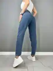 Синий джинсы женские mom fit, с высокой посадкой, голубые и синие