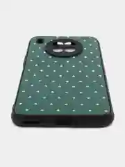 Зеленый чехол Honor 50 Lite, Huawei Nova 8i, Хонор 50 Лайт, силиконовый под кожу со стразами