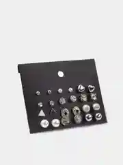 Серебряный сережки женские. Набор сережек-гвоздиков 6,9,12 пар