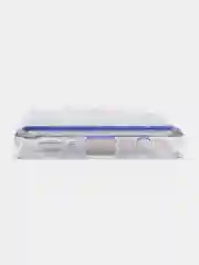 Темно-синий чехол Samsung Galaxy A41 (Самсунг Галакси А41) чехол переливающийся жидкий с блестками