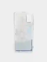 Темно-синий чехол Samsung Galaxy A41 (Самсунг Галакси А41) чехол переливающийся жидкий с блестками