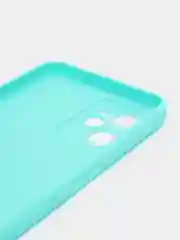 Бирюзовый чехол Realme C35 Реалми С35 силиконовый, цветной, матовый