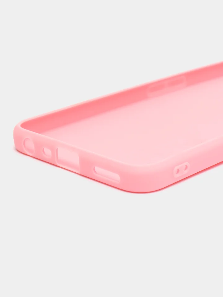 Розовый чехол Realme C35 Реалми С35 силиконовый, цветной, матовый