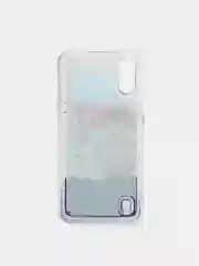 Темно-синий чехол Samsung Galaxy A01, M01 (Самсунг Галакси А01, М01) переливающийся жидкий с блестками