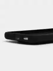 Черный чехол Samsung Galaxy A03 Core (Самсунг Галакси А03 Кор) силиконовый под кожу с подставкой