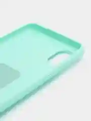 Бирюзовый чехол Samsung Galaxy A03 Core (Самсунг Галакси А03 Кор) силиконовый под кожу с подставкой