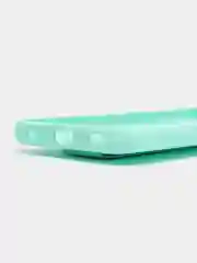 Бирюзовый чехол Samsung Galaxy A03 Core (Самсунг Галакси А03 Кор) силиконовый под кожу с подставкой