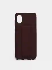 Бордовый чехол Samsung Galaxy A03 Core (Самсунг Галакси А03 Кор) силиконовый под кожу с подставкой