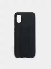 Темно-синий чехол Samsung Galaxy A03 Core (Самсунг Галакси А03 Кор) силиконовый под кожу с подставкой