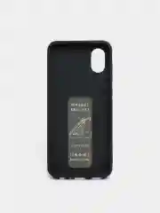 Темно-синий чехол Samsung Galaxy A03 Core (Самсунг Галакси А03 Кор) силиконовый под кожу с подставкой