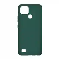 Тёмно-зелёный силиконовый чехол Samsung Galaxy A03 Core, S22, S21, S20FE, с защитой камеры и бортами