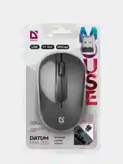 Черный беспроводная оптическая мышь Defender Datum MM-285, USB, 1600 dpi