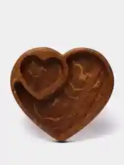 Менажница "Сердце" деревянная, подарок на 8 марта