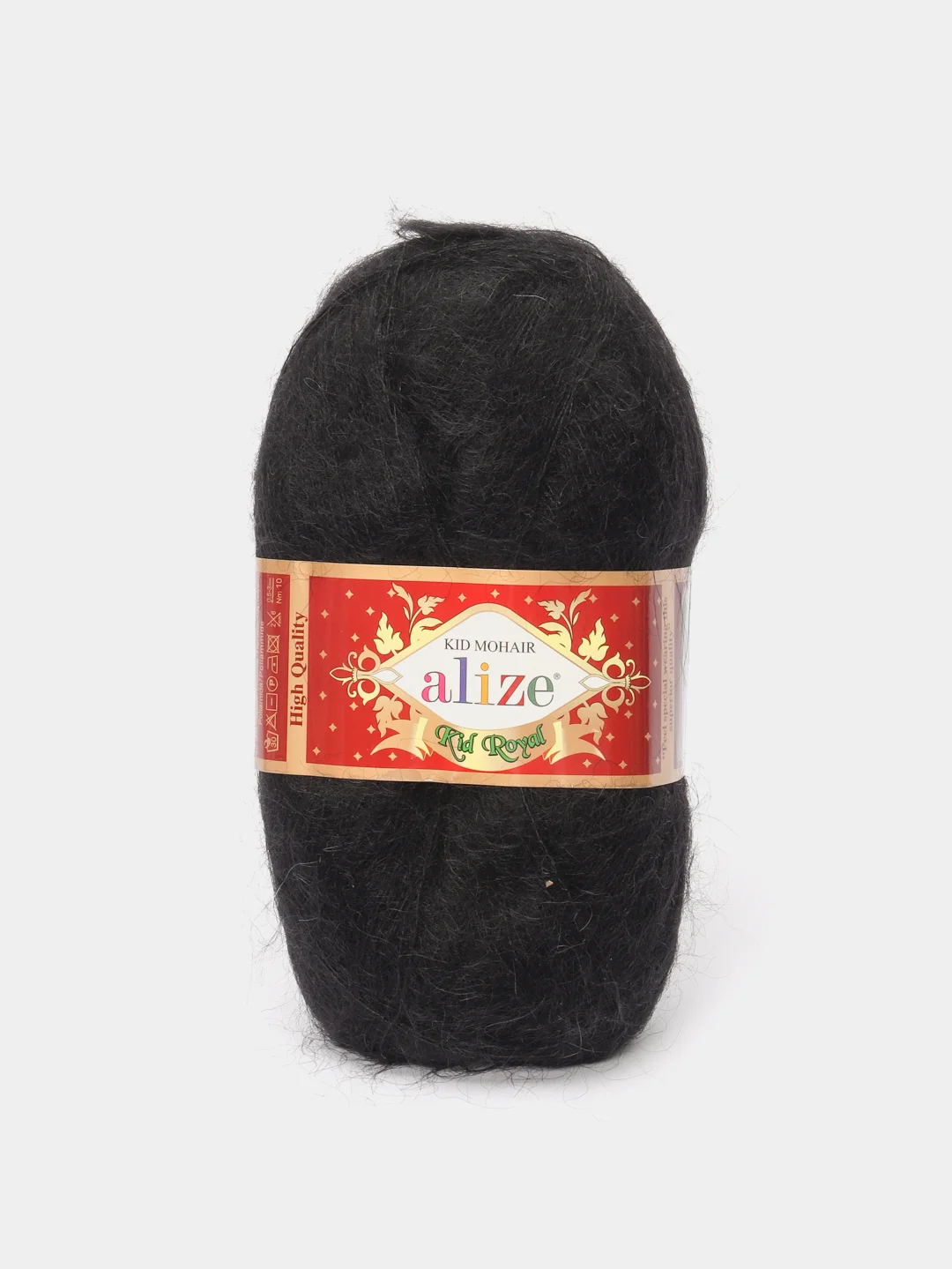 Черный пряжа Alize Kid Royal Mohair 50г/500м 1шт