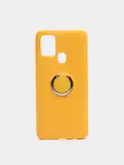 Желтый чехол для Samsung Galaxy A21, A21S, A31, A41, A71, A91/ S10 Lite с кольцом-держателем