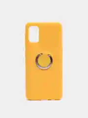 Желтый чехол для Samsung Galaxy A21, A21S, A31, A41, A71, A91/ S10 Lite с кольцом-держателем