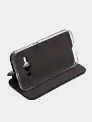 Синий чехол-книжка на Samsung Galaxy J1 2016 (J120), Самсунг Галакси Джи1 2016 (Джи120)