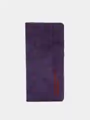 Фиолетовый чехол-книжка для Samsung A72 из нубука Super Creative
