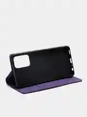 Фиолетовый чехол-книжка для Samsung A72 из нубука Super Creative