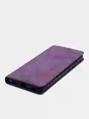 Фиолетовый чехол-книжка для Samsung A72 из нубука Super Creative