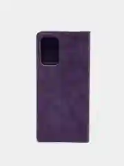 Фиолетовый чехол-книжка для Samsung A72 из нубука Super Creative