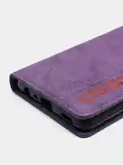 Фиолетовый чехол-книжка для Samsung A72 из нубука Super Creative