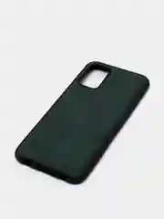 Зеленый силиконовый чехол накладка для Samsung A02S 2021 с текстурой кожи (под кожу)