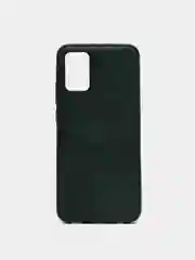 Зеленый силиконовый чехол накладка для Samsung A02S 2021 с текстурой кожи (под кожу)