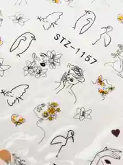Белый наклейки для дизайна  ногтей / Наклейки водные для маникюра (10 видов)