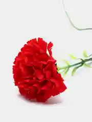 Красный искусственный цветок "Гвоздика"