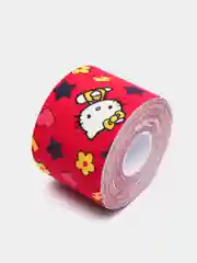 Красный кинезио тейп 5 м * 5 см с принтом
