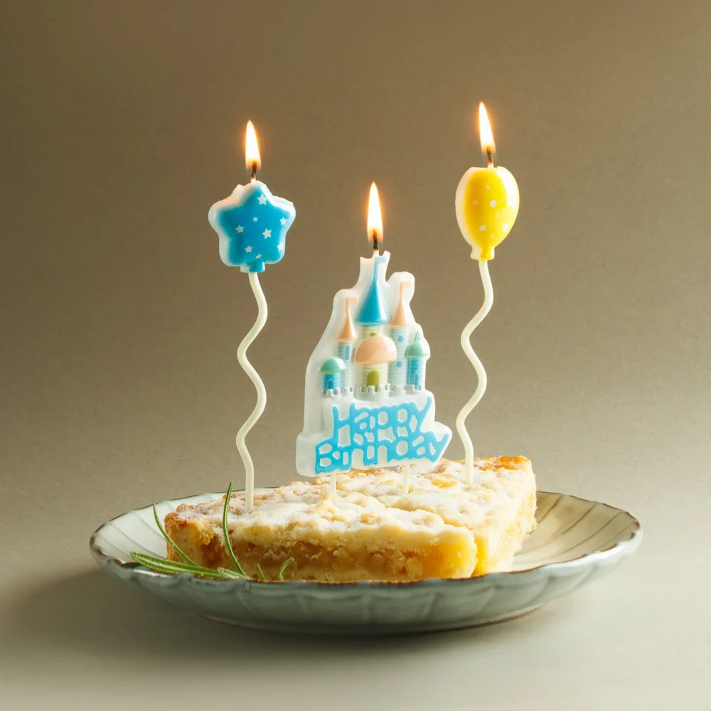 Розовый набор свечей для торта "HAPPY BIRTHDAY", 16 см