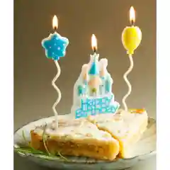 Розовый набор свечей для торта "HAPPY BIRTHDAY", 16 см