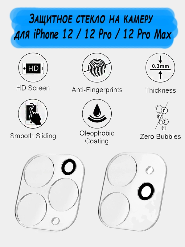 Защитное стекло камеры на iPhone 12 / 12 Pro / 12 Pro Max