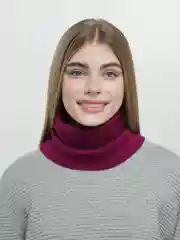 Багровый шарф снуд ЧАЙКА, бафф детский/женский