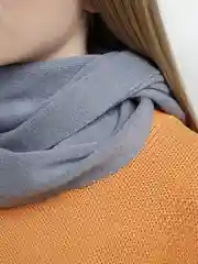 Серый металлик снуд женский, вязаный, в два оборота