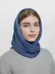 Индиго снуд женский, вязаный, в два оборота