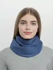 Индиго снуд женский, вязаный, в два оборота
