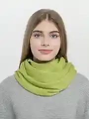 Лайм снуд женский, вязаный, в два оборота