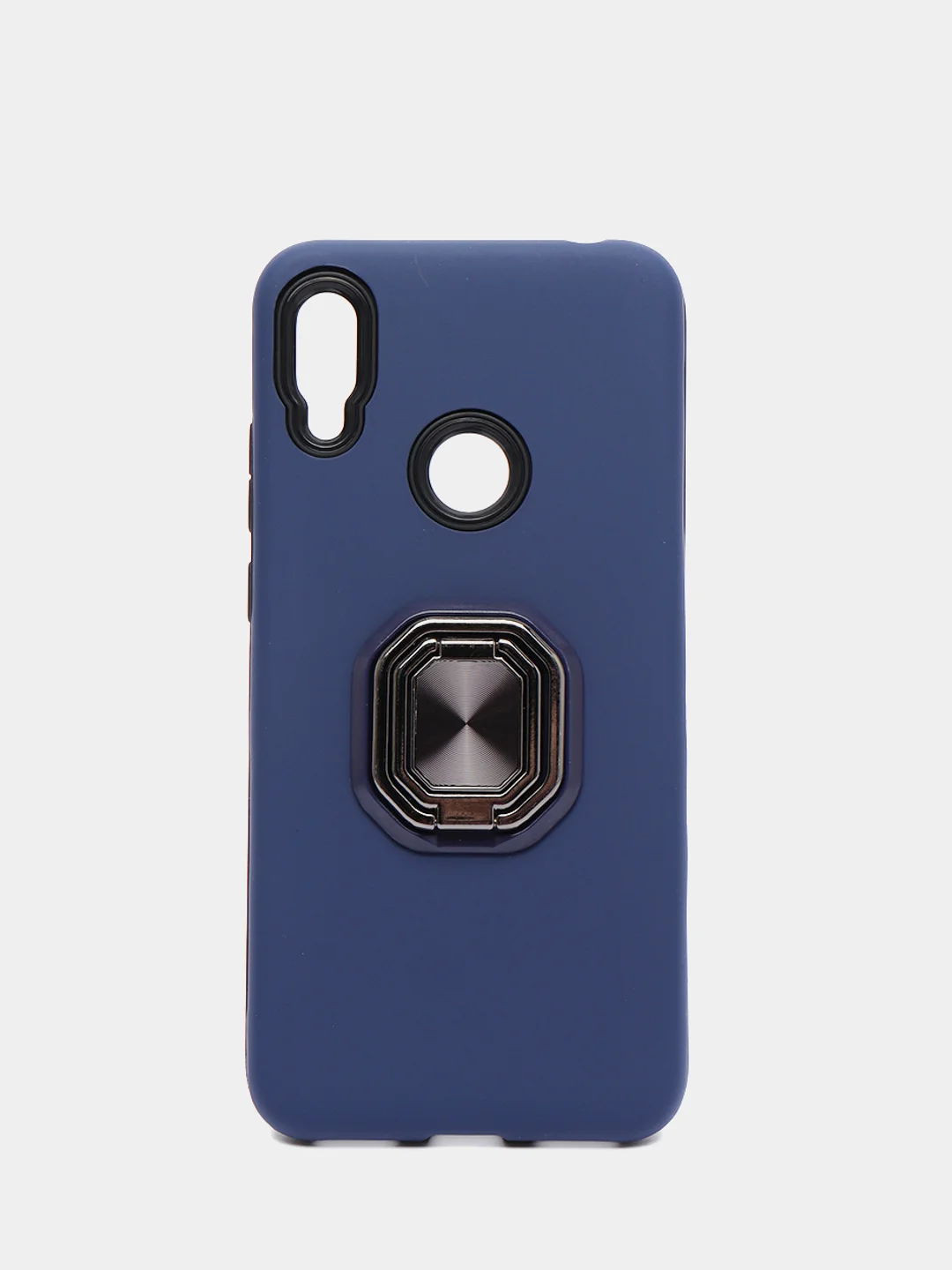 Темно-синий чехол Honor 8A / 8A Prime / Huawei Y6 2019 / Y6 Prime 2019, с металлическим кольцом