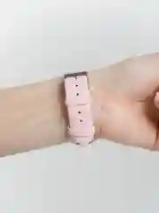 Розовый женские часы с ремешком из холста