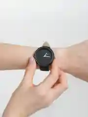 Черный женские часы с ремешком из холста
